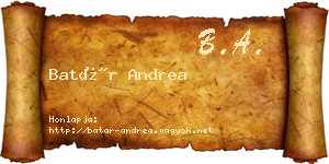Batár Andrea névjegykártya